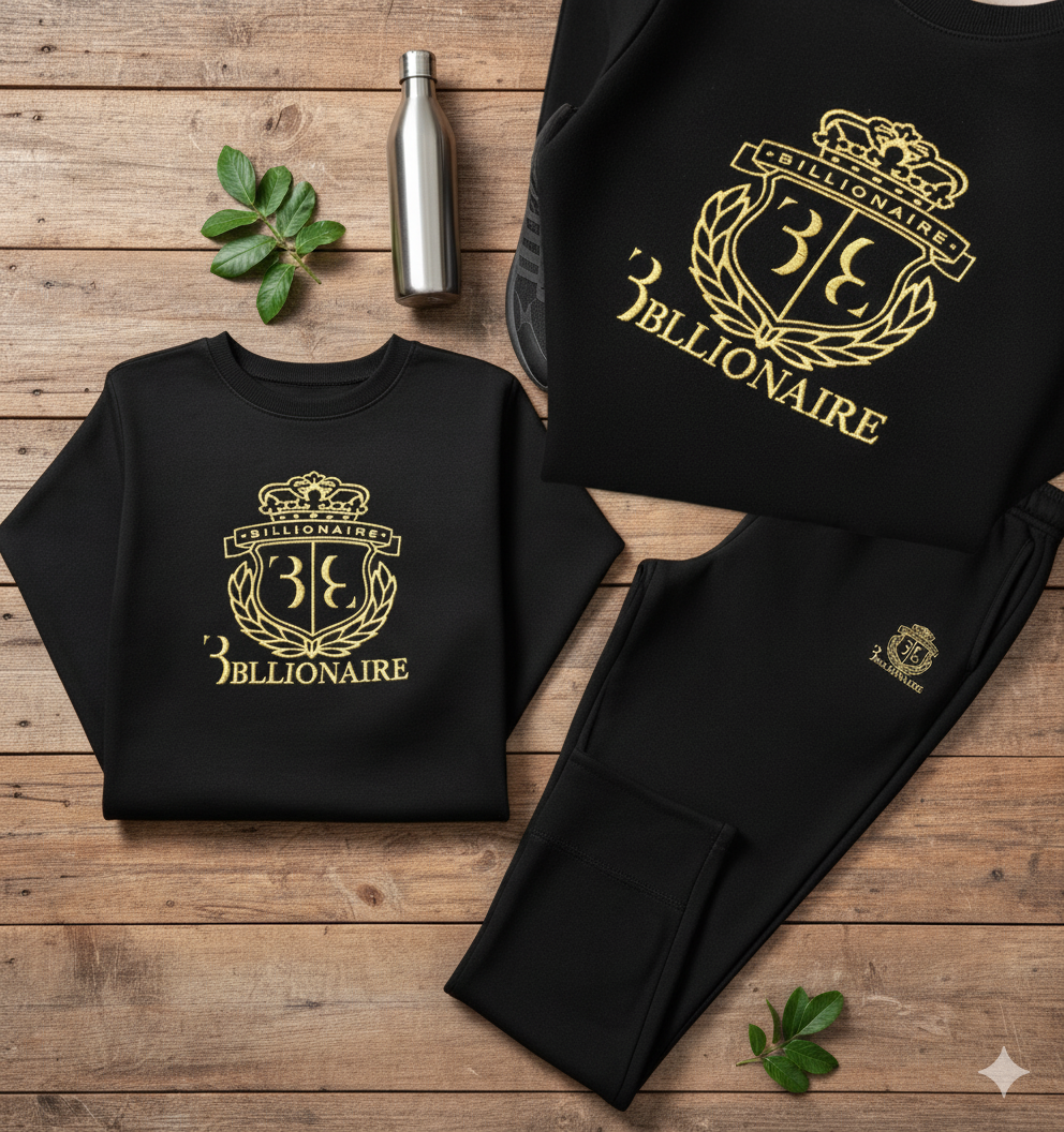 2 Pcs Men's Micro Printed Track Suit